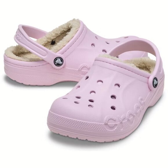 NEW Crocs Sizes 8, 9, 10 Women's Baya Lined Clog - Ballerina Pink - Picture 1 of 6